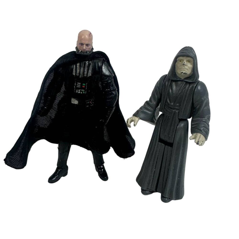 Star Wars 4" Vintage Action Figures Lot Darth Vader No Helmet Emperor Palpatine